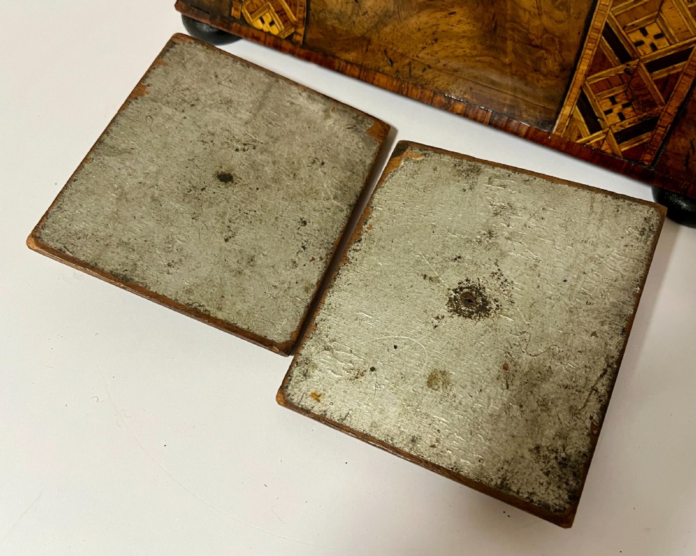 Victorian Walnut Domed Inlaid Tea Caddy View XIV