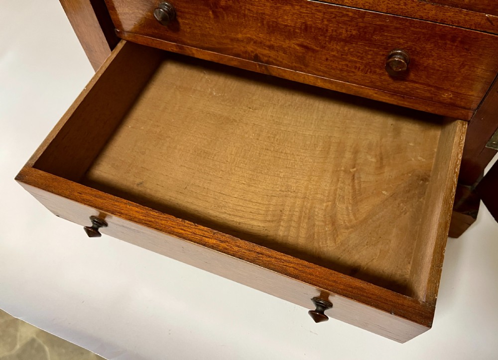 Victorian Mahogany Tabletop Wellington Chest View VII