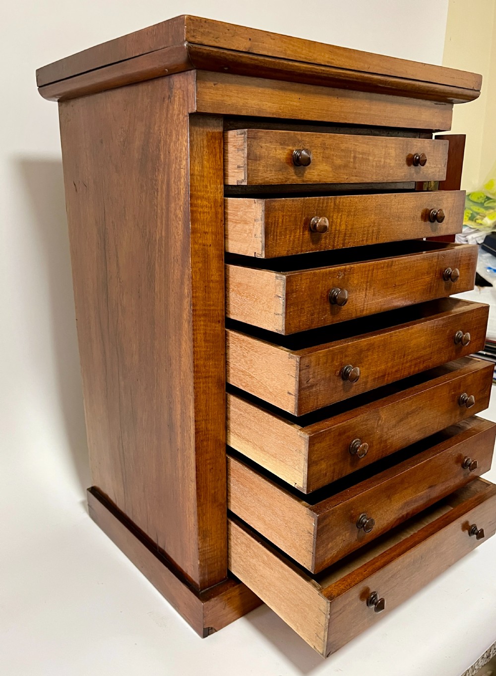 Victorian Mahogany Tabletop Wellington Chest View VIII