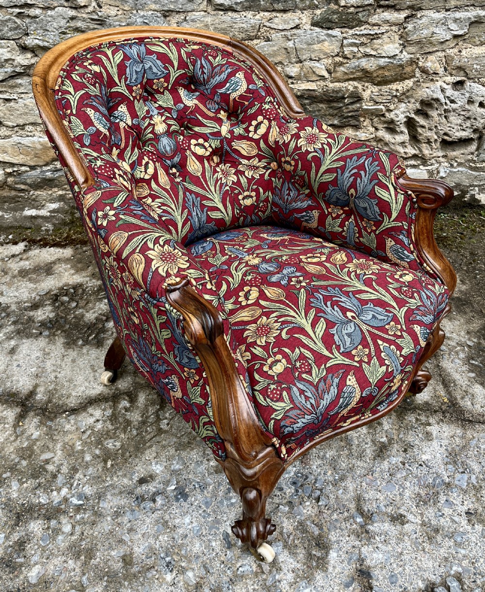 Victorian Rosewood Framed Armchair View IV