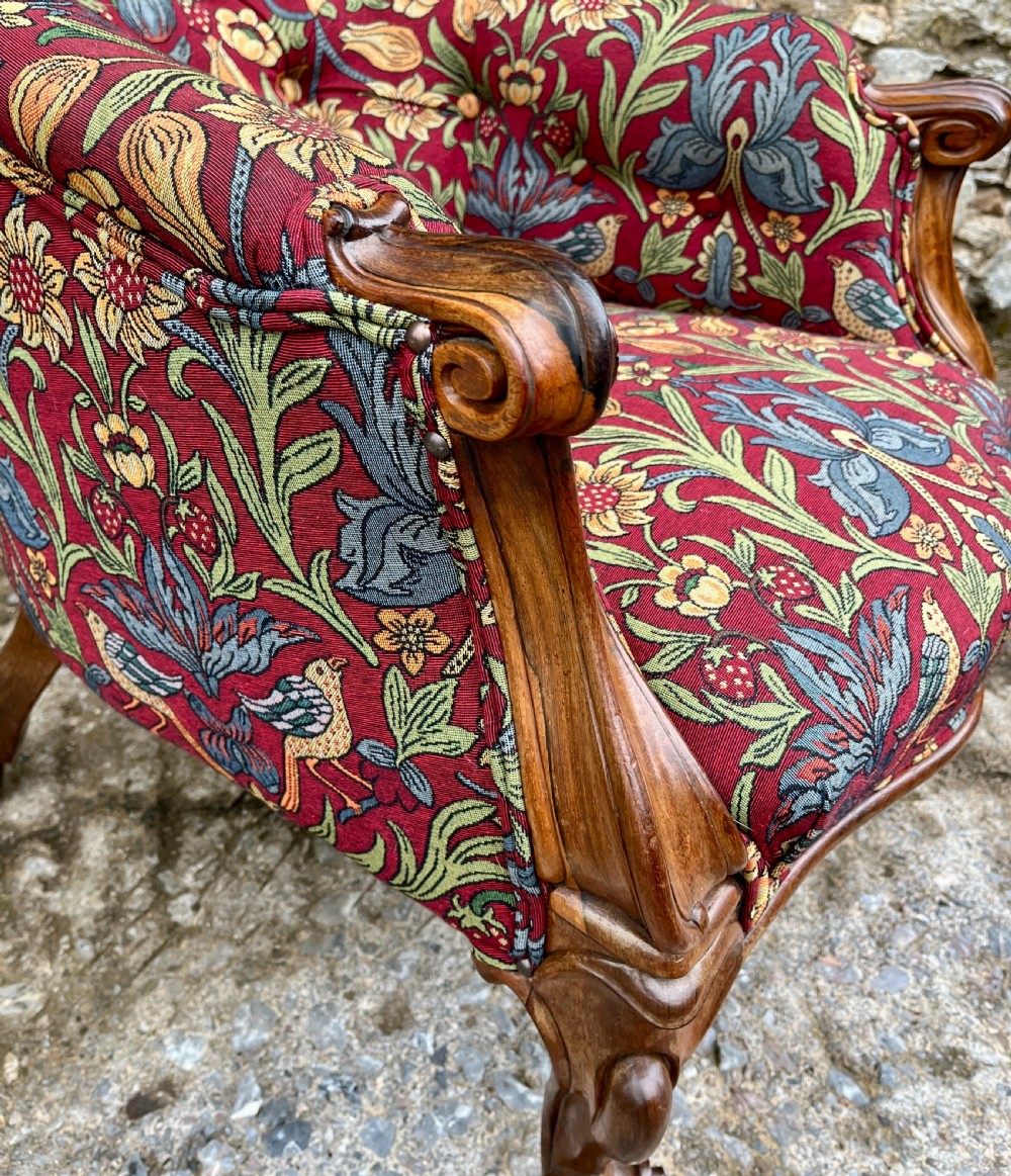 Victorian Rosewood Framed Armchair View XIII