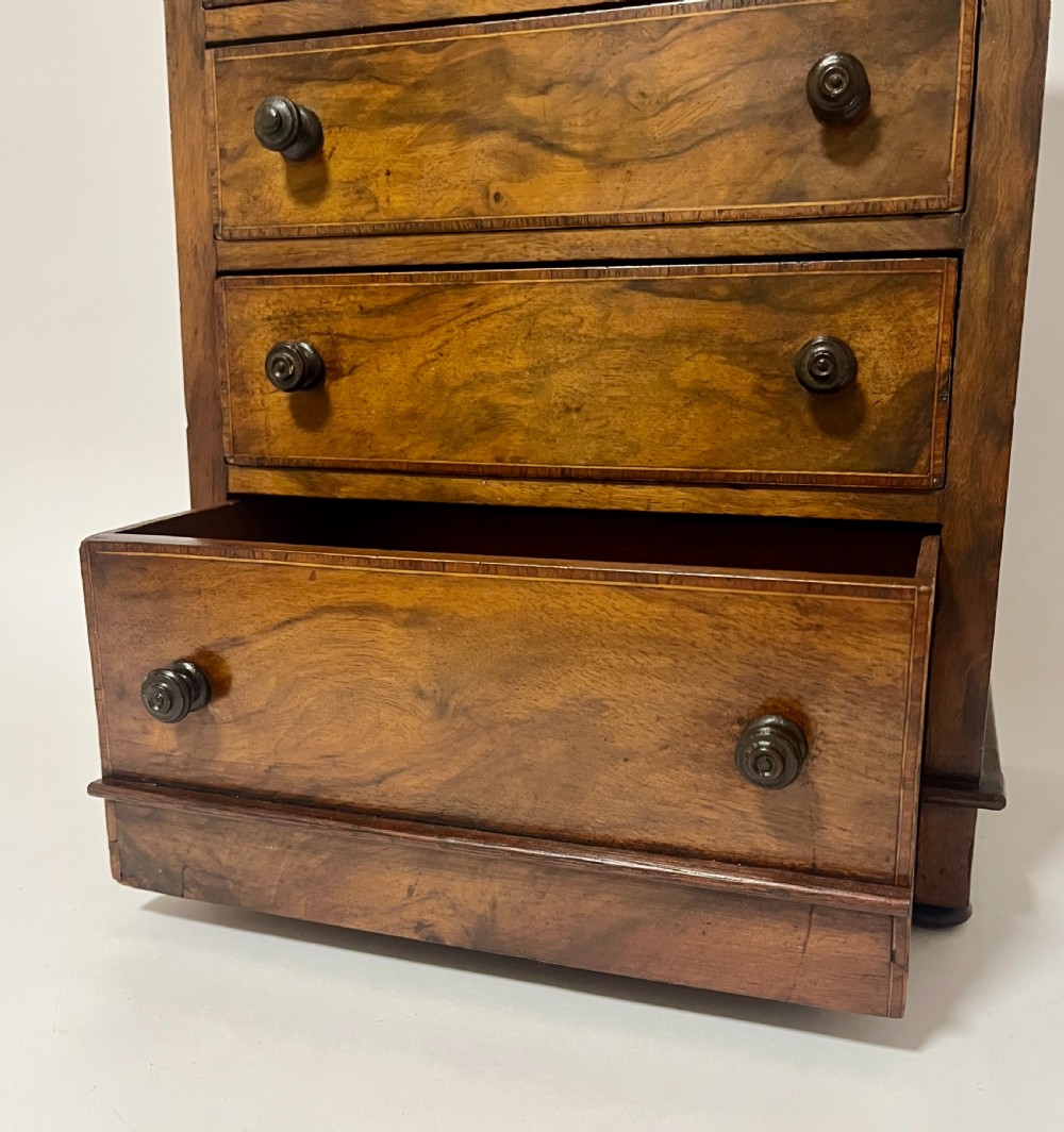 Victorian Walnut Miniature Apprentice Chest of Drawers View IV