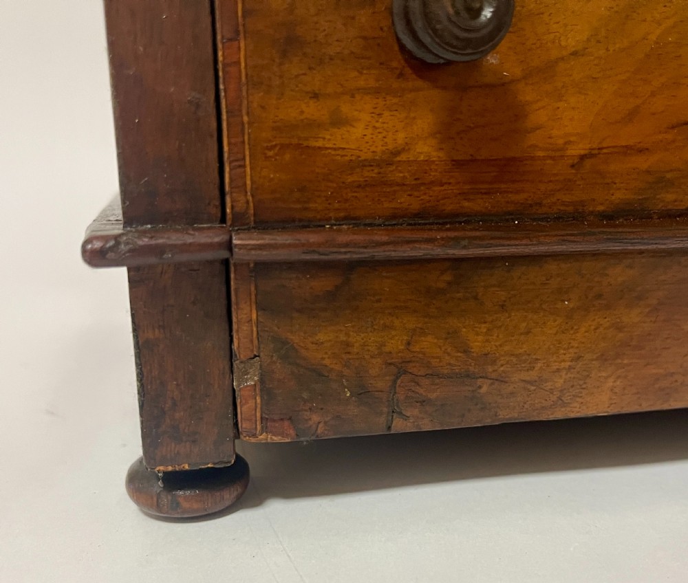 Victorian Walnut Miniature Apprentice Chest of Drawers View VI