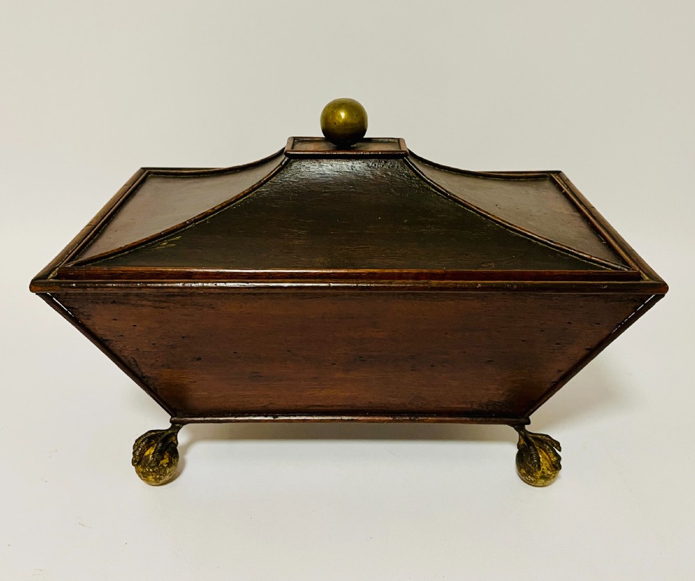 Regency Mahogany Caddy with Ball and Claw Feet