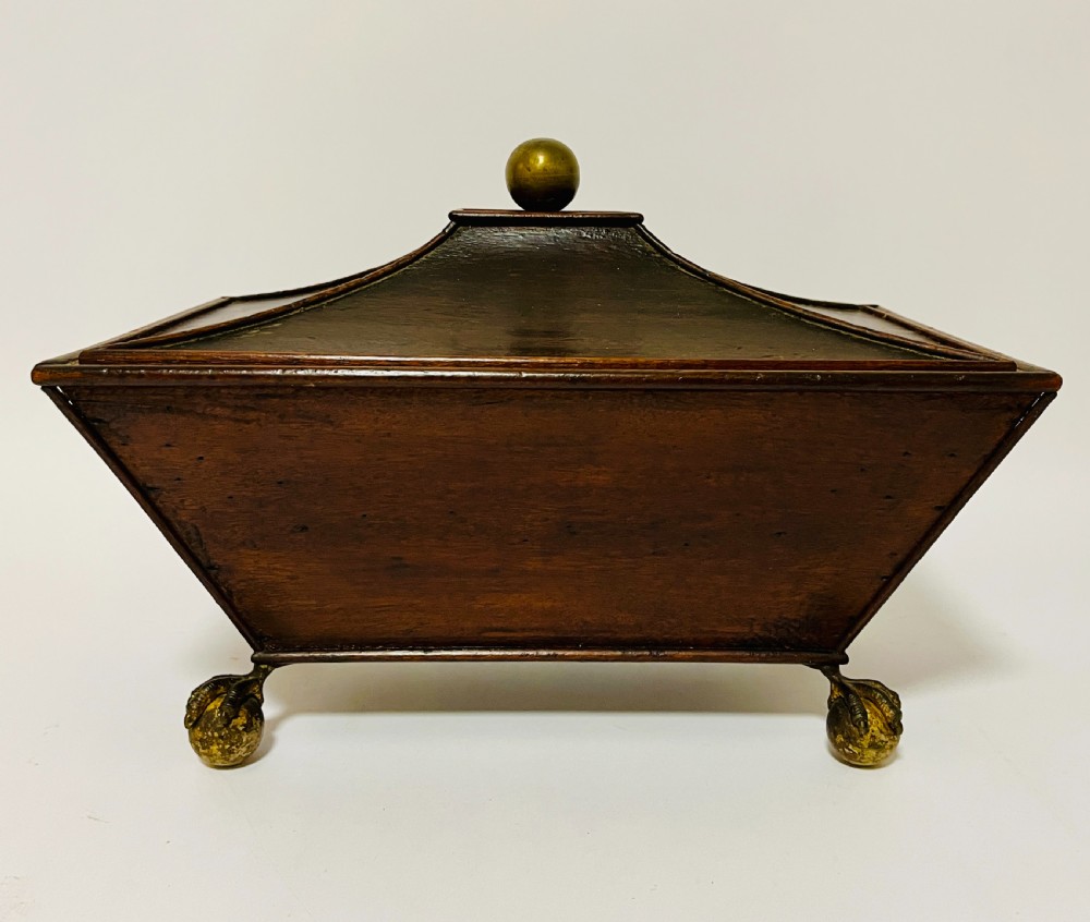 Regency Mahogany Caddy with Ball and Claw Feet View II