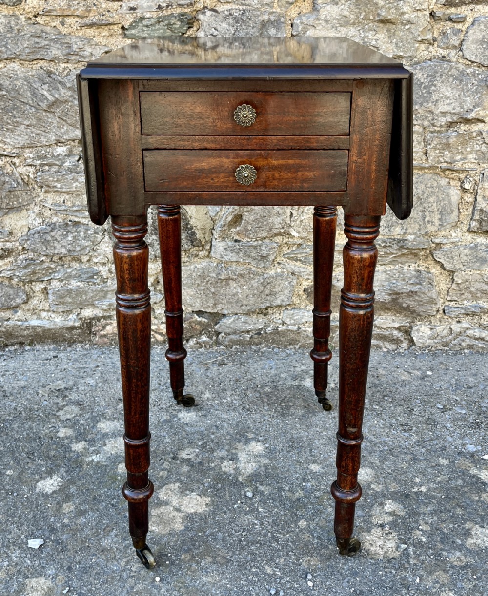 Regency Mahogany Drop Flap Work Table