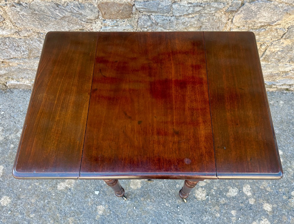 Regency Mahogany Drop Flap Work Table View VI
