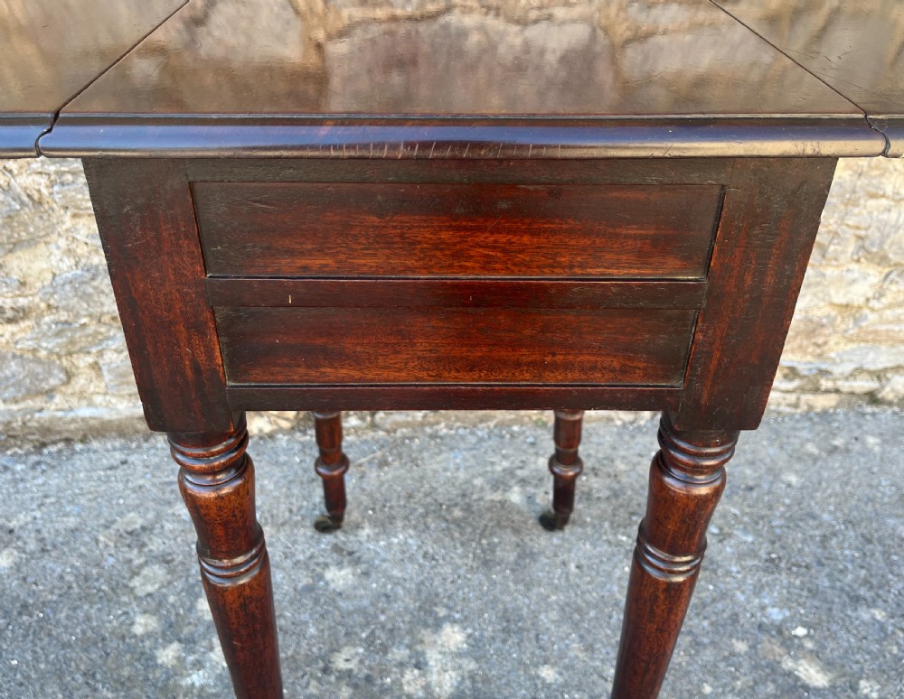 Regency Mahogany Drop Flap Work Table View IX