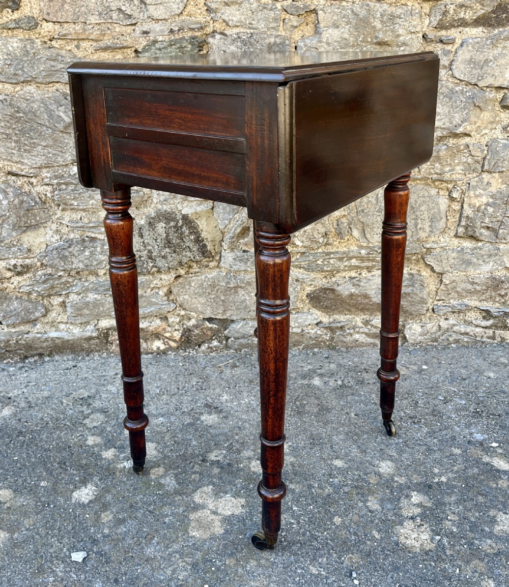 Regency Mahogany Drop Flap Work Table View XII