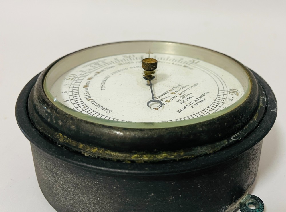 Victorian RNLI Fisherman’s Aneroid Barometer
 View IX