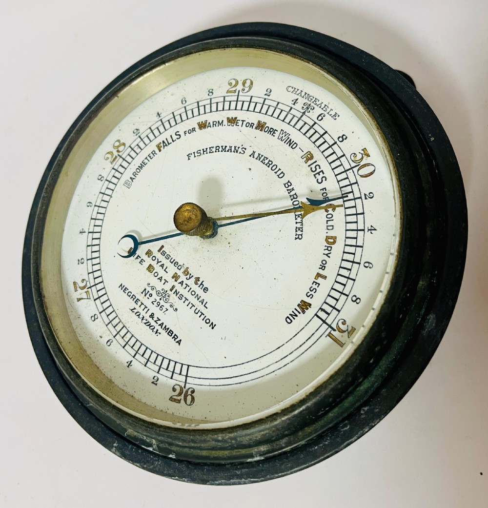 Victorian RNLI Fisherman’s Aneroid Barometer
 View X