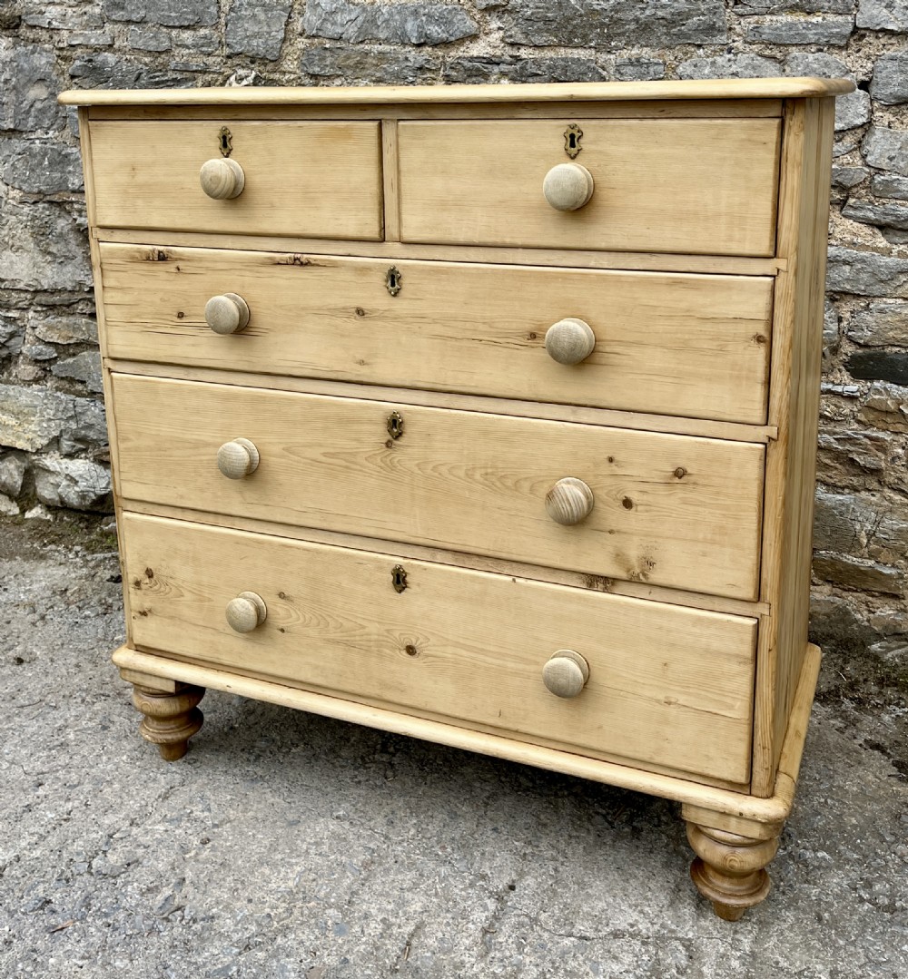 Victorian Stripped Pine Chest of Drawers
 View IX