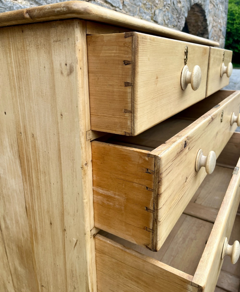 Victorian Stripped Pine Chest of Drawers
 View XI
