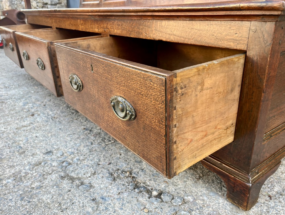 Georgian Oak Panelled Box Settle View XVI