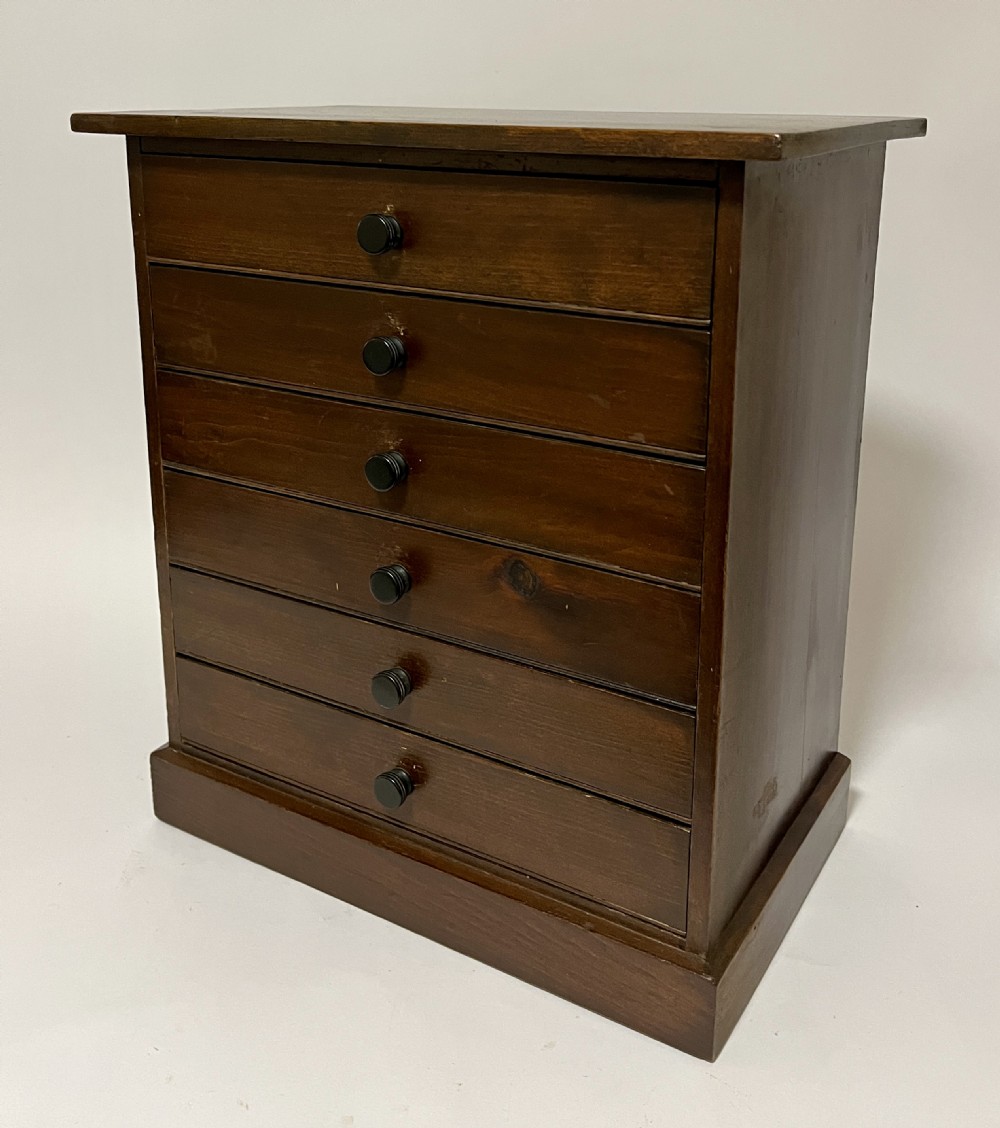 Antique Stained Pine Specimen Cabinet View VIII
