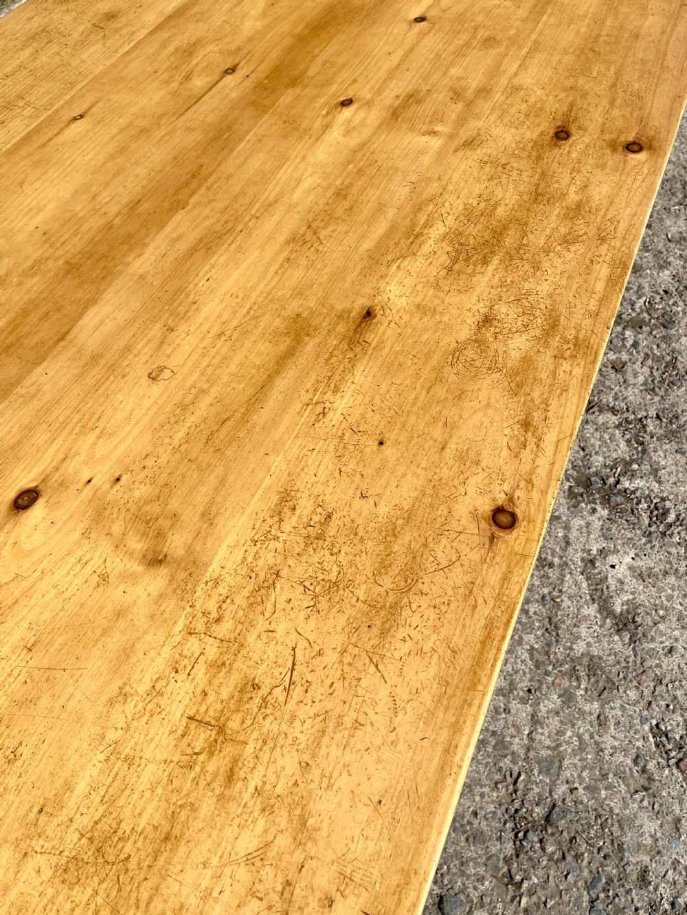 Antique Pine Farmhouse Table View VI