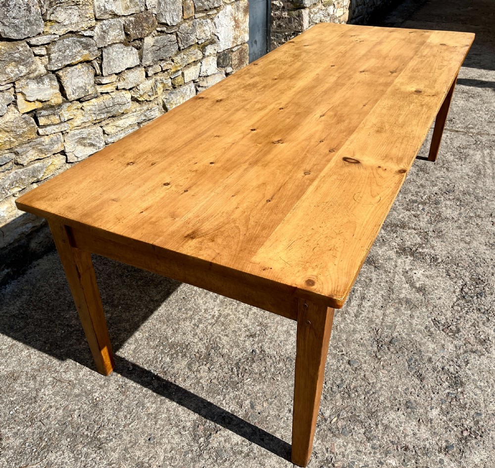 Antique Pine Farmhouse Table View IX
