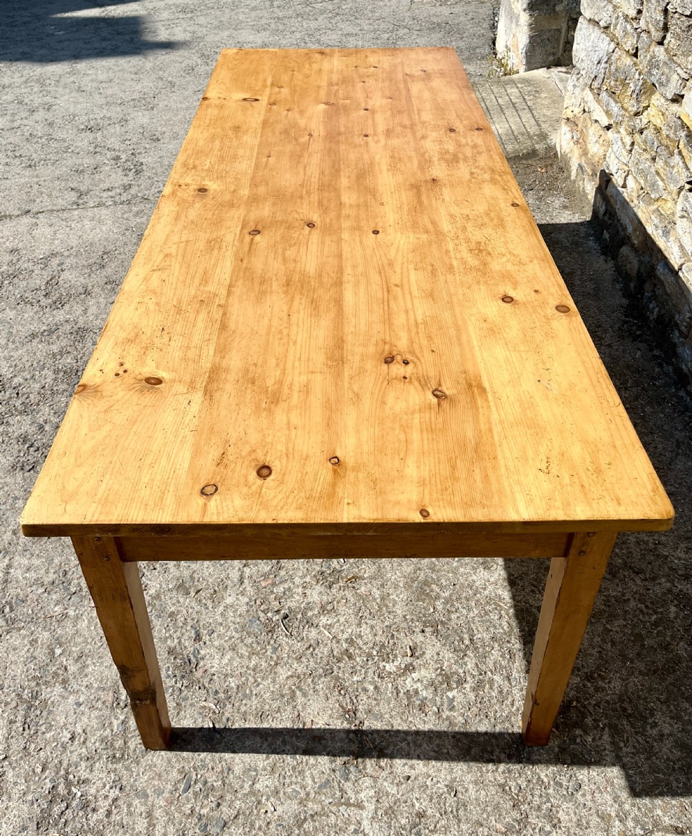 Antique Pine Farmhouse Table View XII