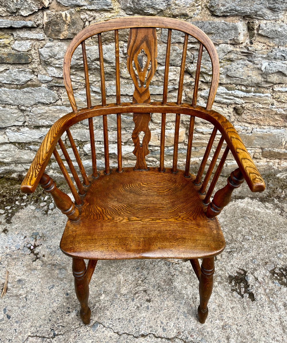 Antique Elm Windsor Chair View II