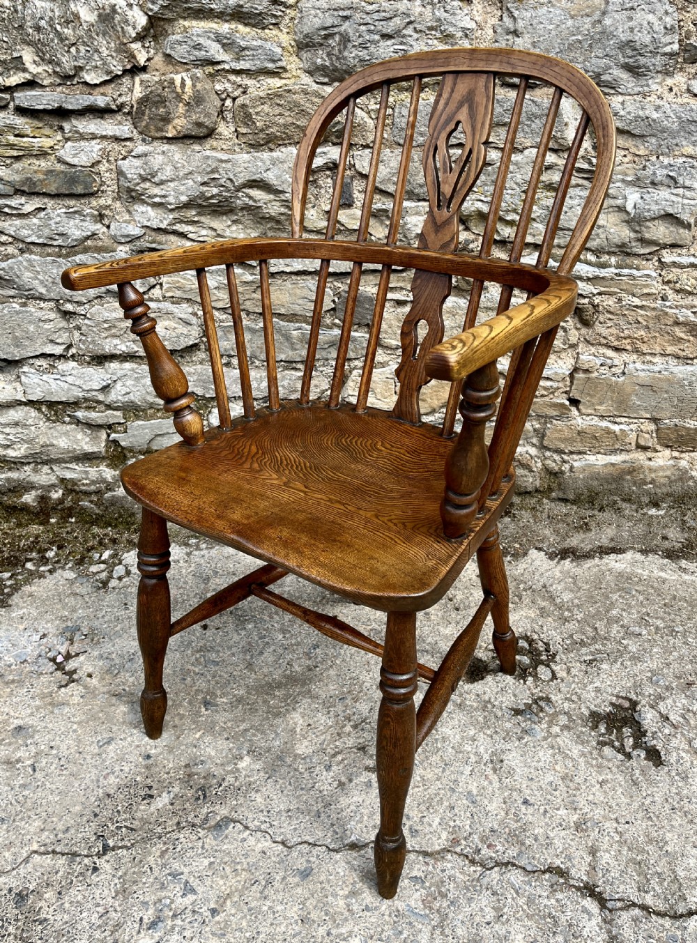 Antique Elm Windsor Chair View VII