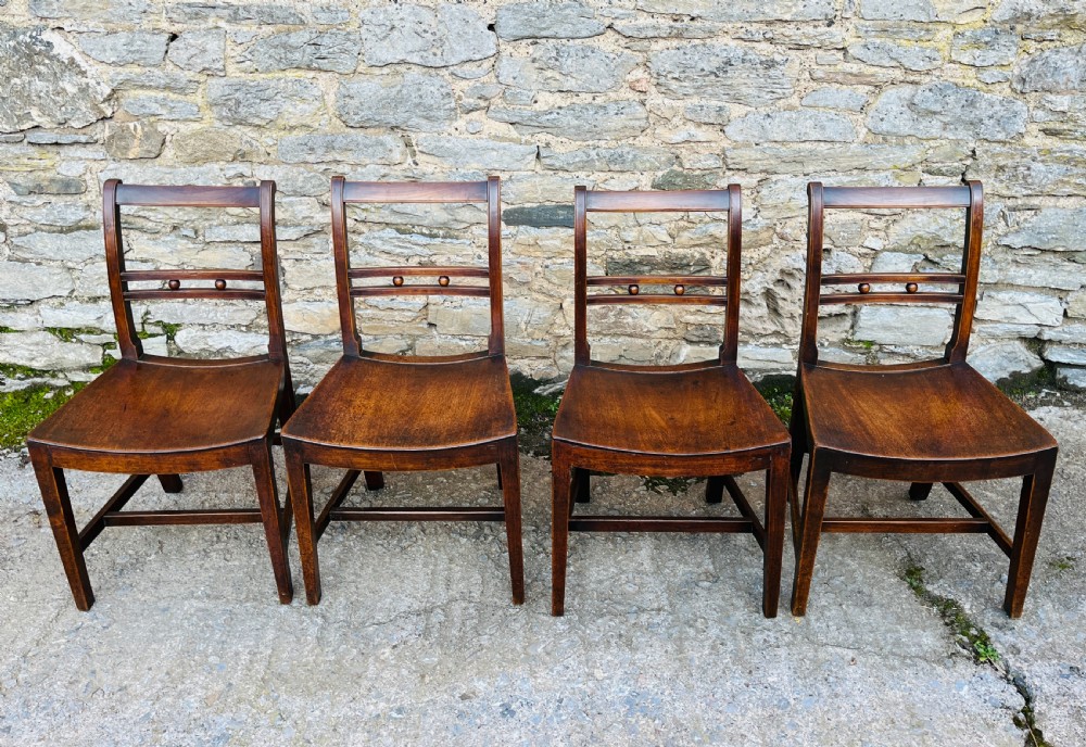Set of 4 Georgian Suffolk Ball Back Chairs