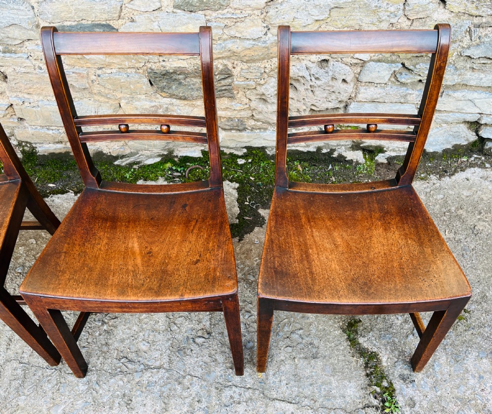 Set of 4 Georgian Suffolk Ball Back Chairs View IV