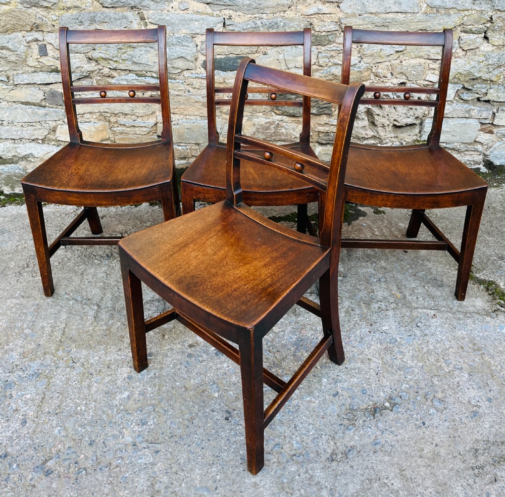 Set of 4 Georgian Suffolk Ball Back Chairs View IX