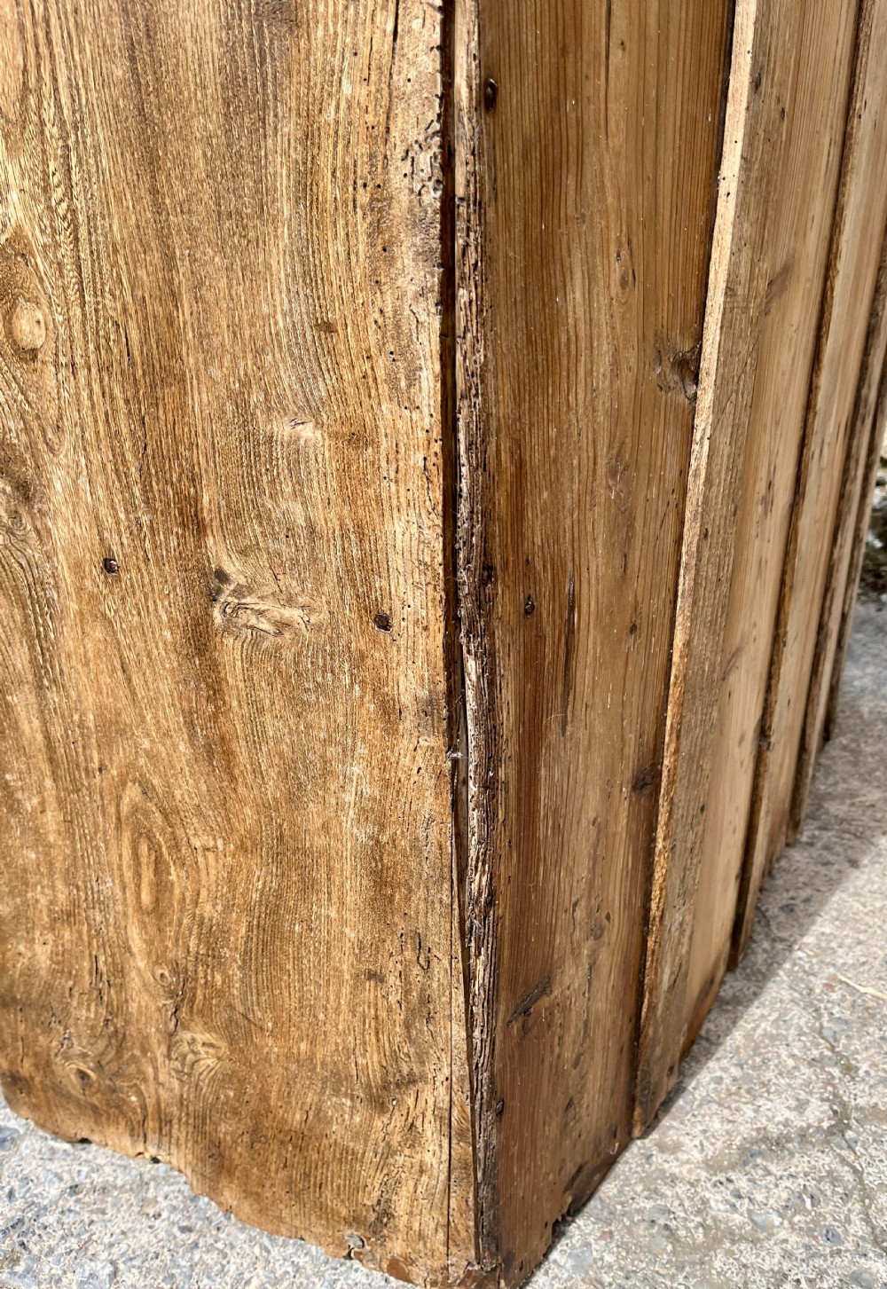 Antique High Back Pine and Elm Settle View V