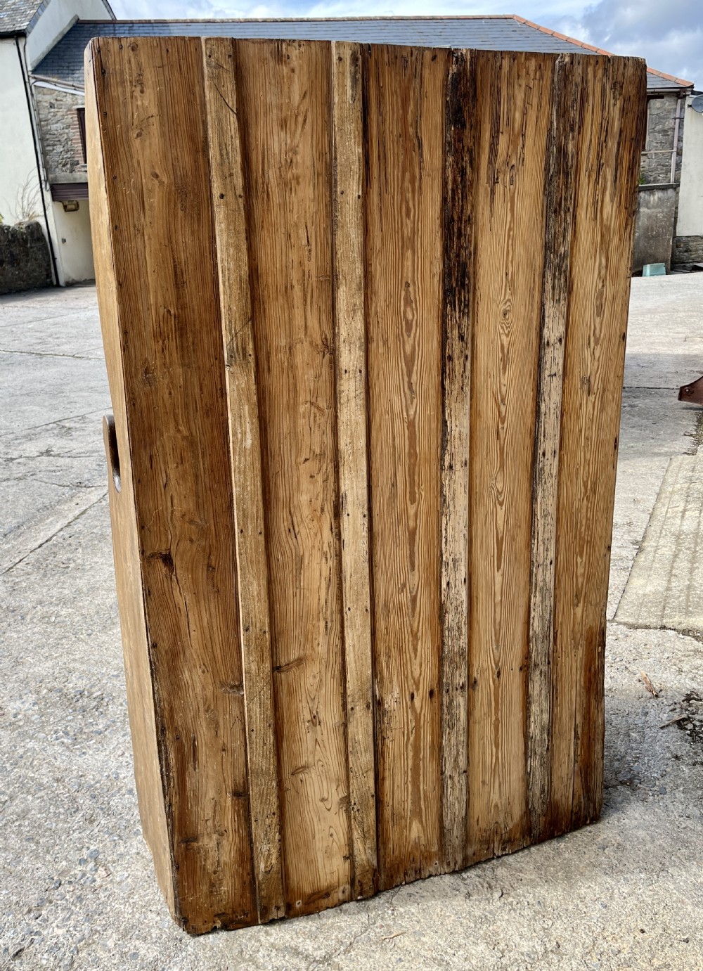 Antique High Back Pine and Elm Settle View XIII