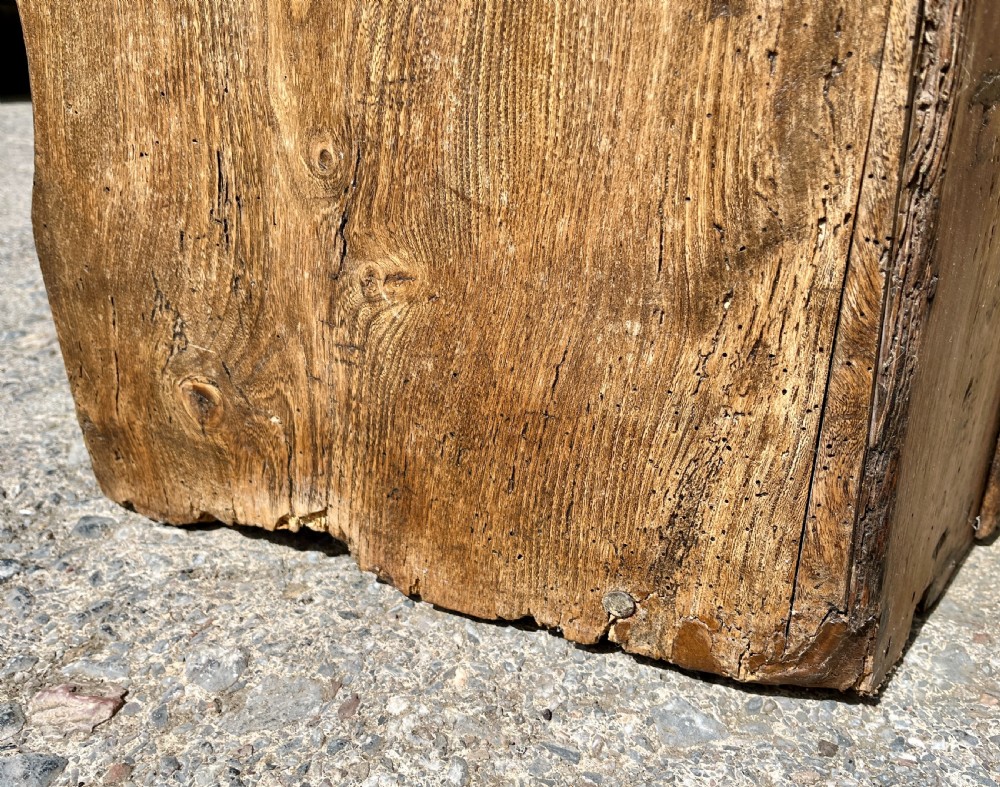 Antique High Back Pine and Elm Settle View XVII