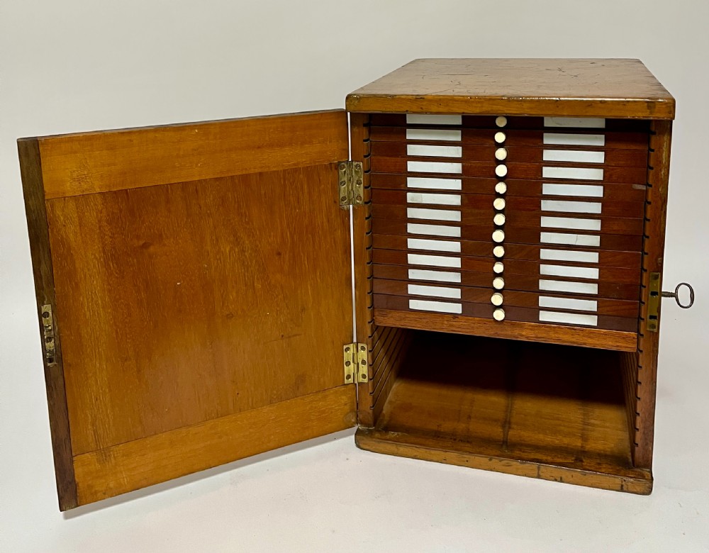 Antique Microscope Slide Cabinet