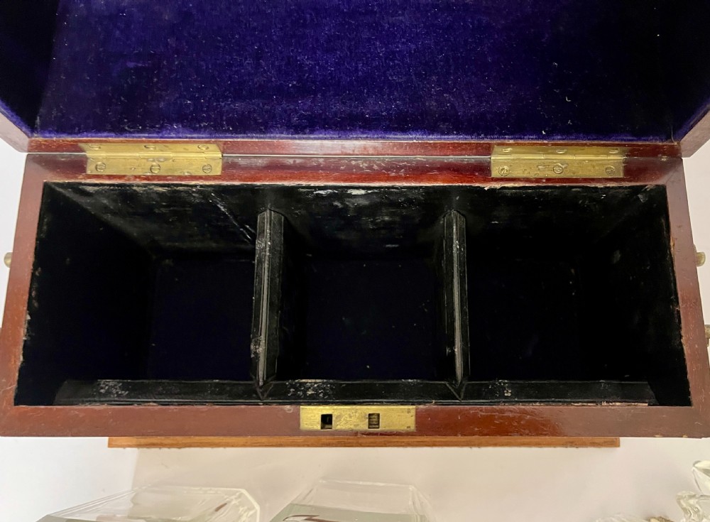 Edwardian Mahogany Inlaid Tantalus View V