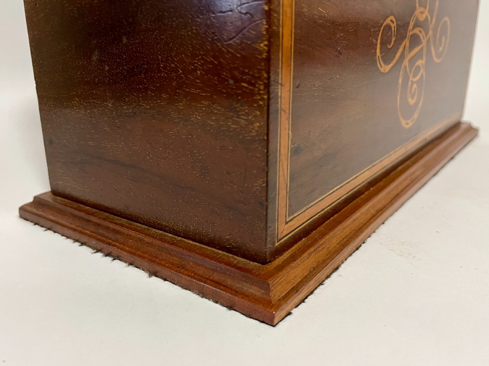 Edwardian Mahogany Inlaid Tantalus View VIII