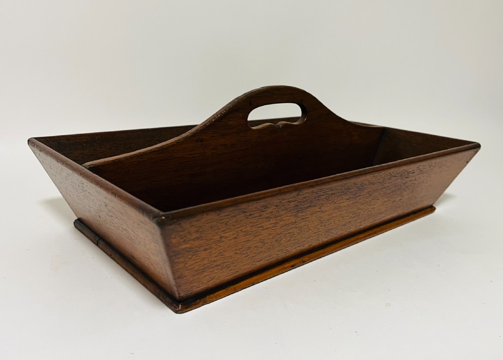 Antique Mahogany Cutlery Tray View V
