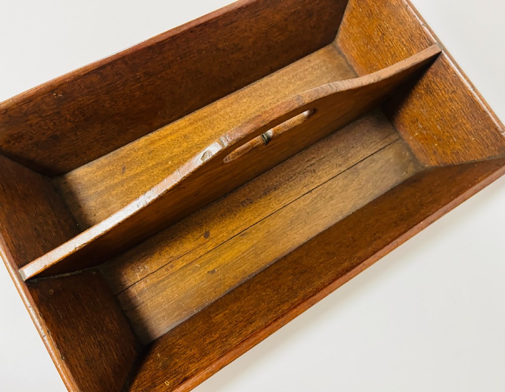 Antique Mahogany Cutlery Tray View XI