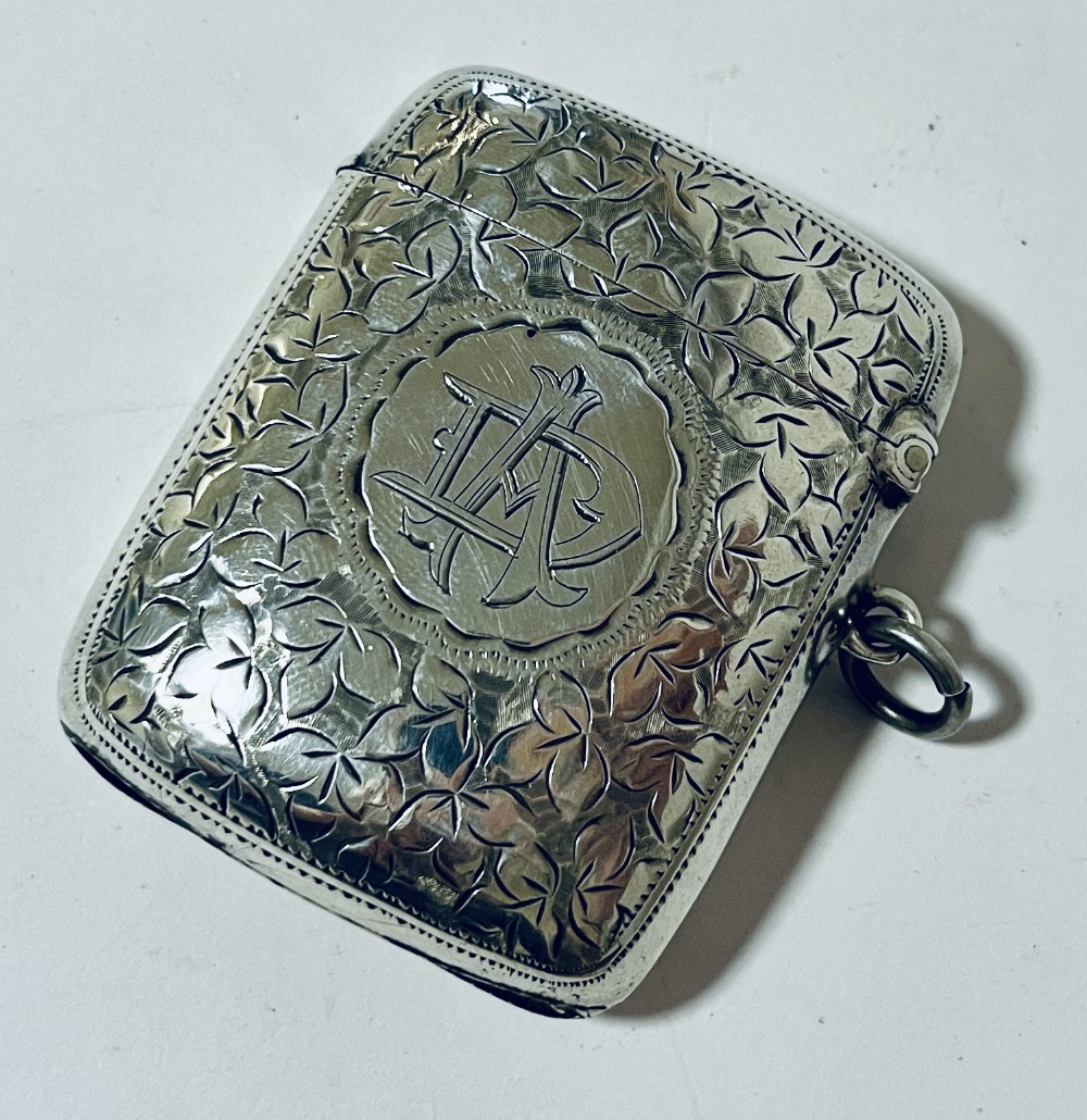 Antique Silver Vesta Case