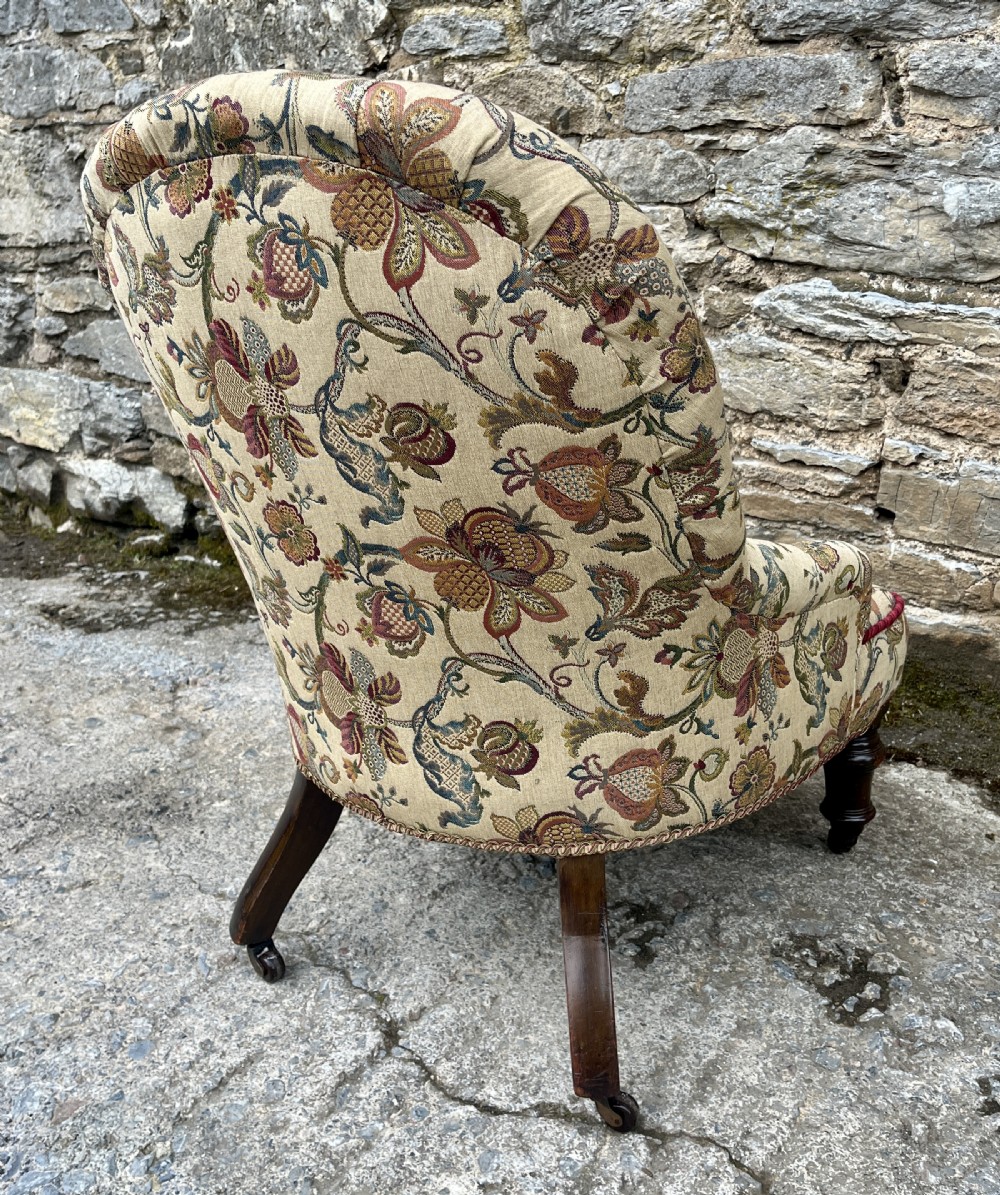 Victorian Button Back Nursing Chair View VII