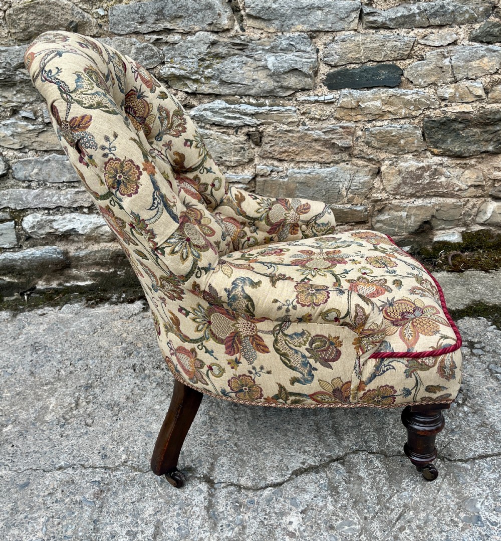 Victorian Button Back Nursing Chair View XI