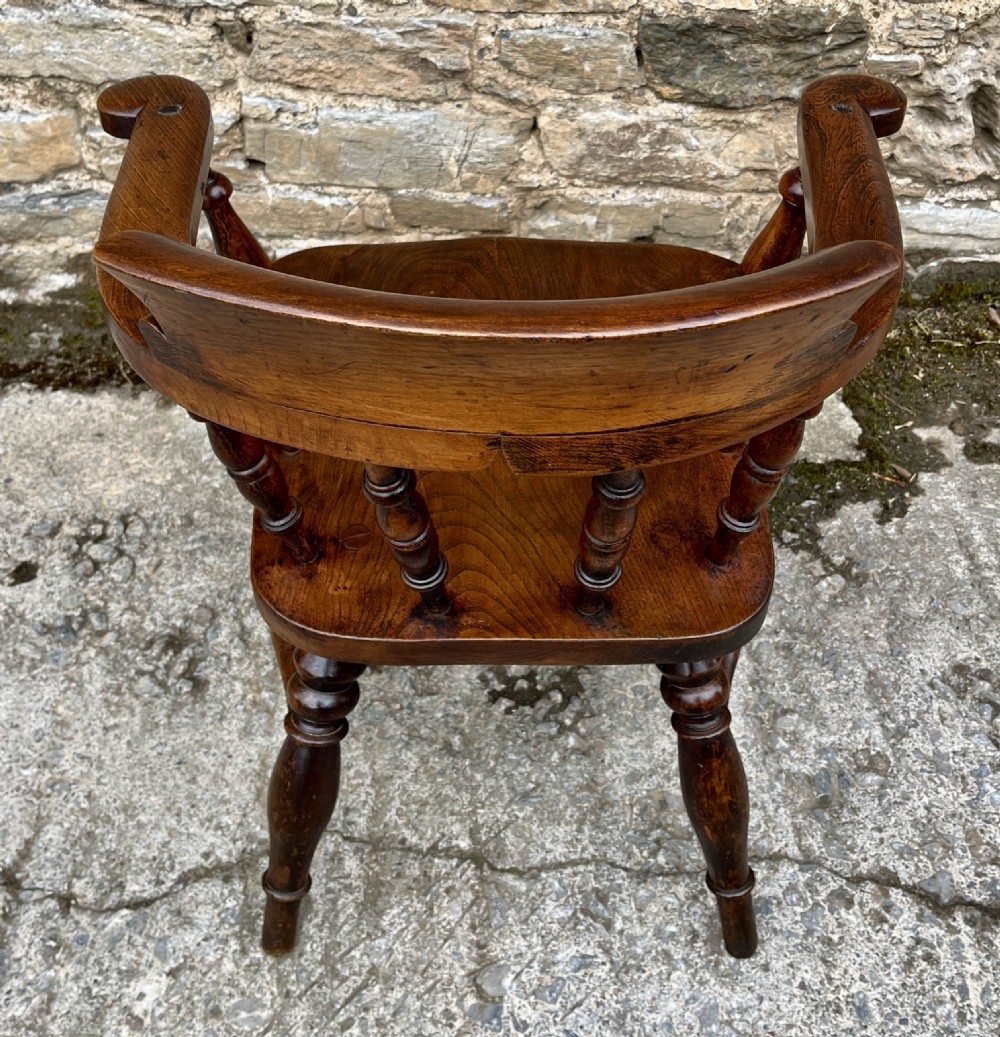 Antique Elm Captains Chair View VII