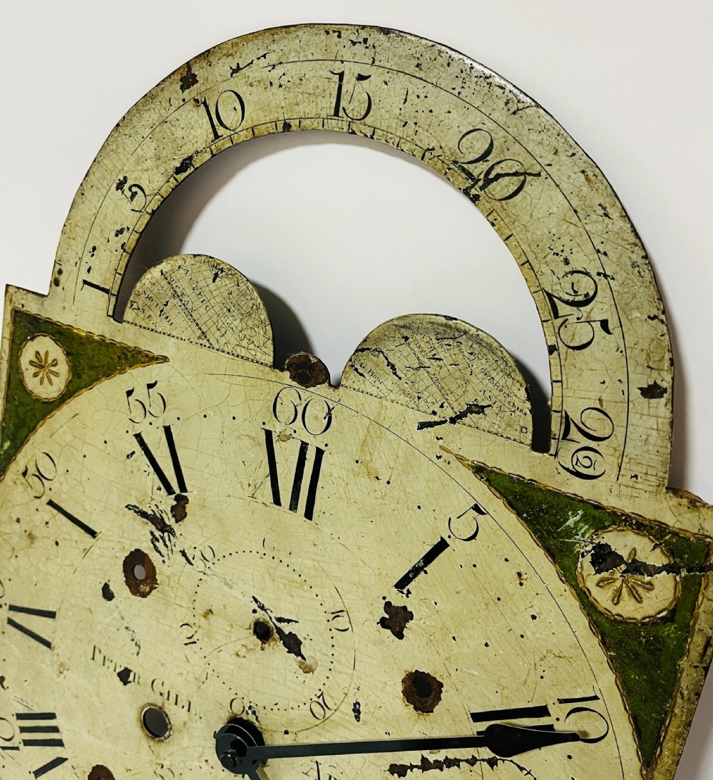 Antique Grandfather Clock Face converted to Quartz View II