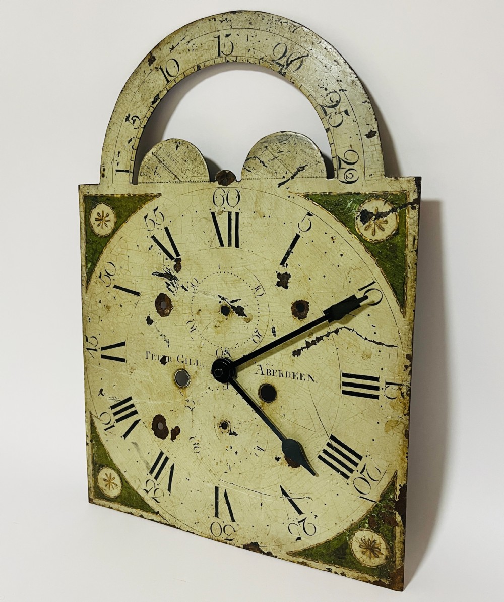 Antique Grandfather Clock Face converted to Quartz View III