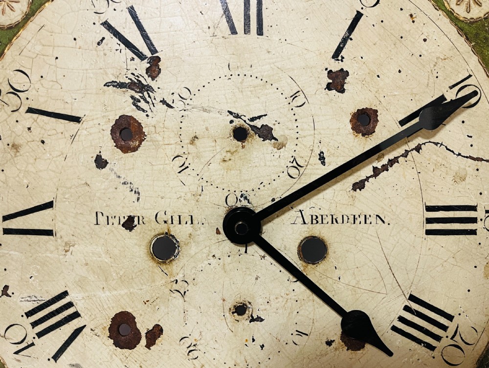 Antique Grandfather Clock Face converted to Quartz View IV