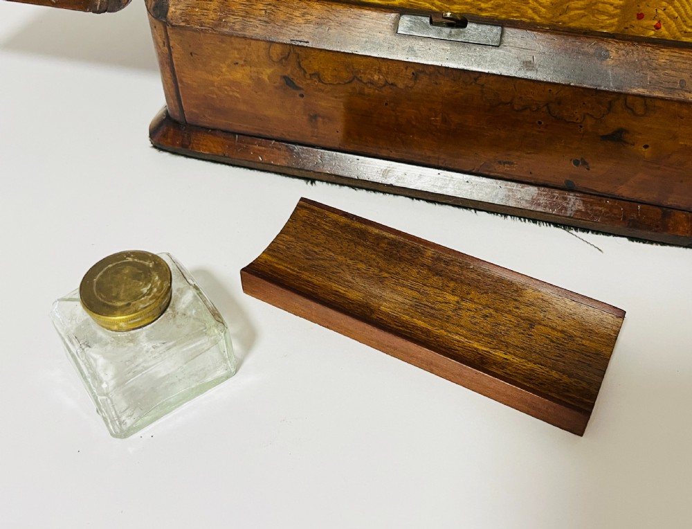 Victorian Burr Walnut Stationery Cabinet View III