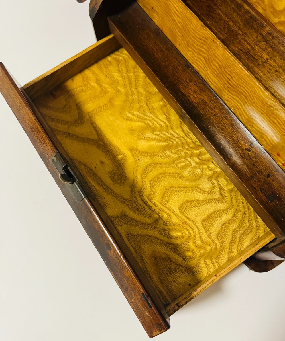 Victorian Burr Walnut Stationery Cabinet View V