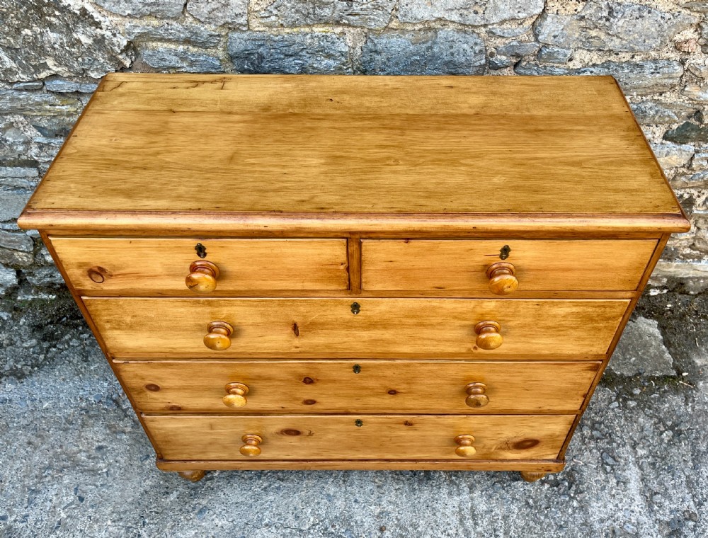 Antique Pine Chest of Drawers View II