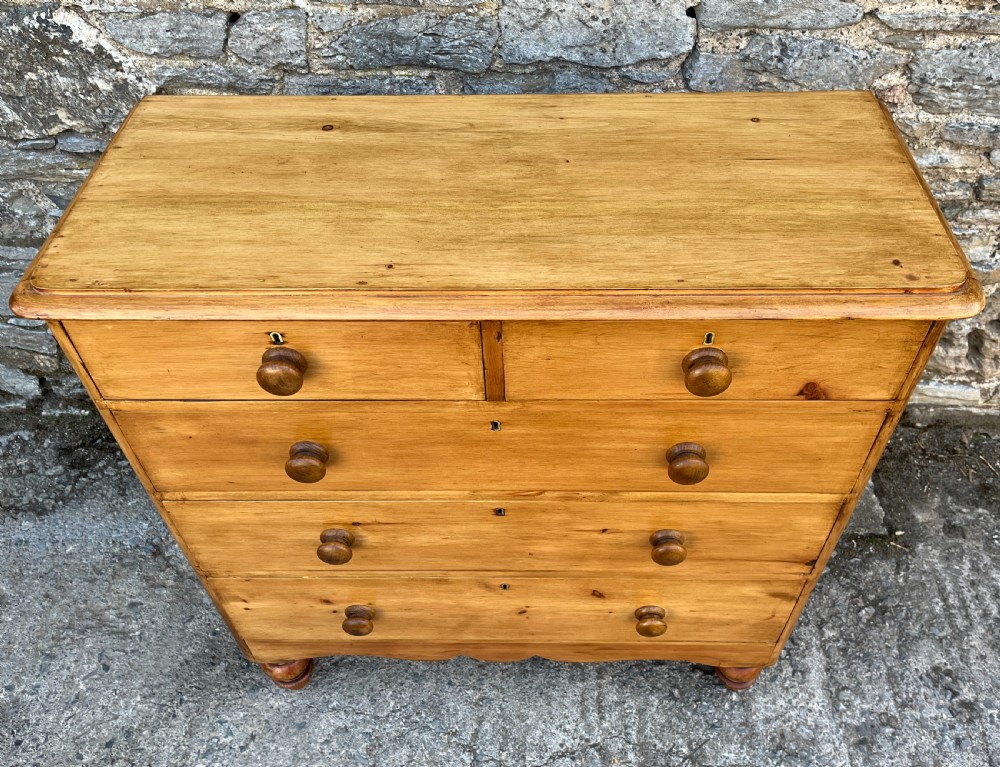 Large Victorian Stripped Pine Chest of Drawers View X