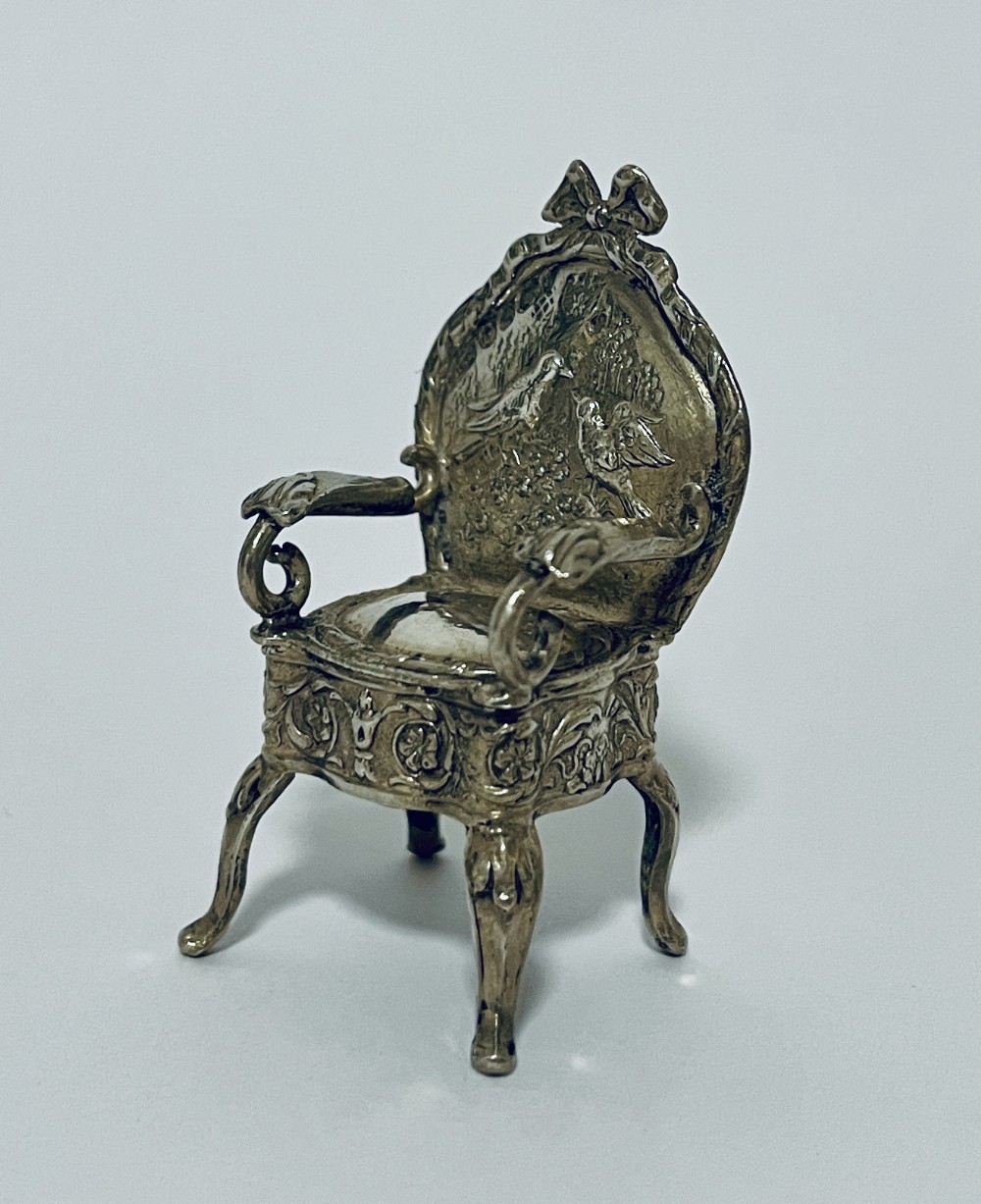 Antique Miniature Silver Chair