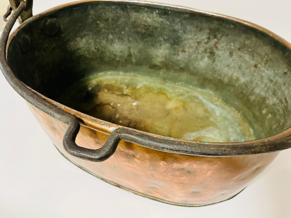 Large Victorian Copper Cooking Pot View V