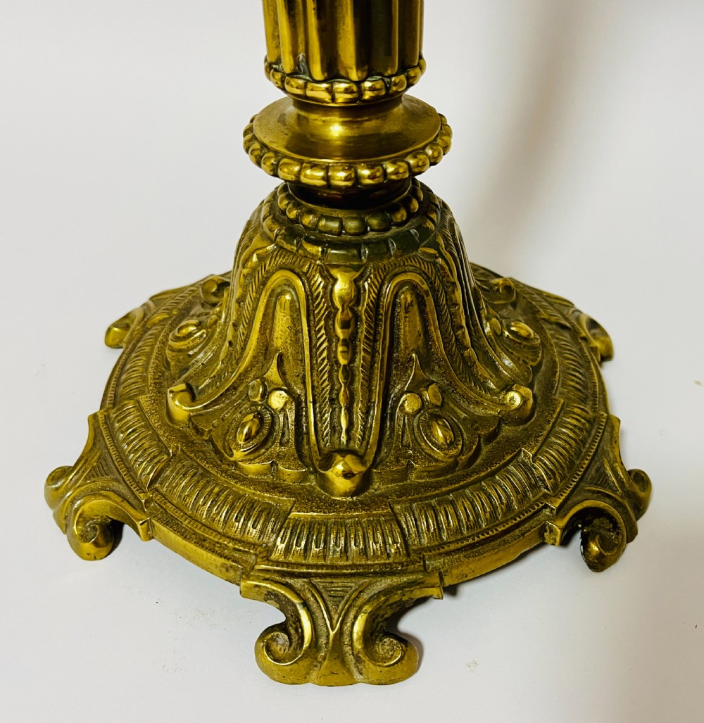 Victorian Cranberry Glass Oil Lamp View II