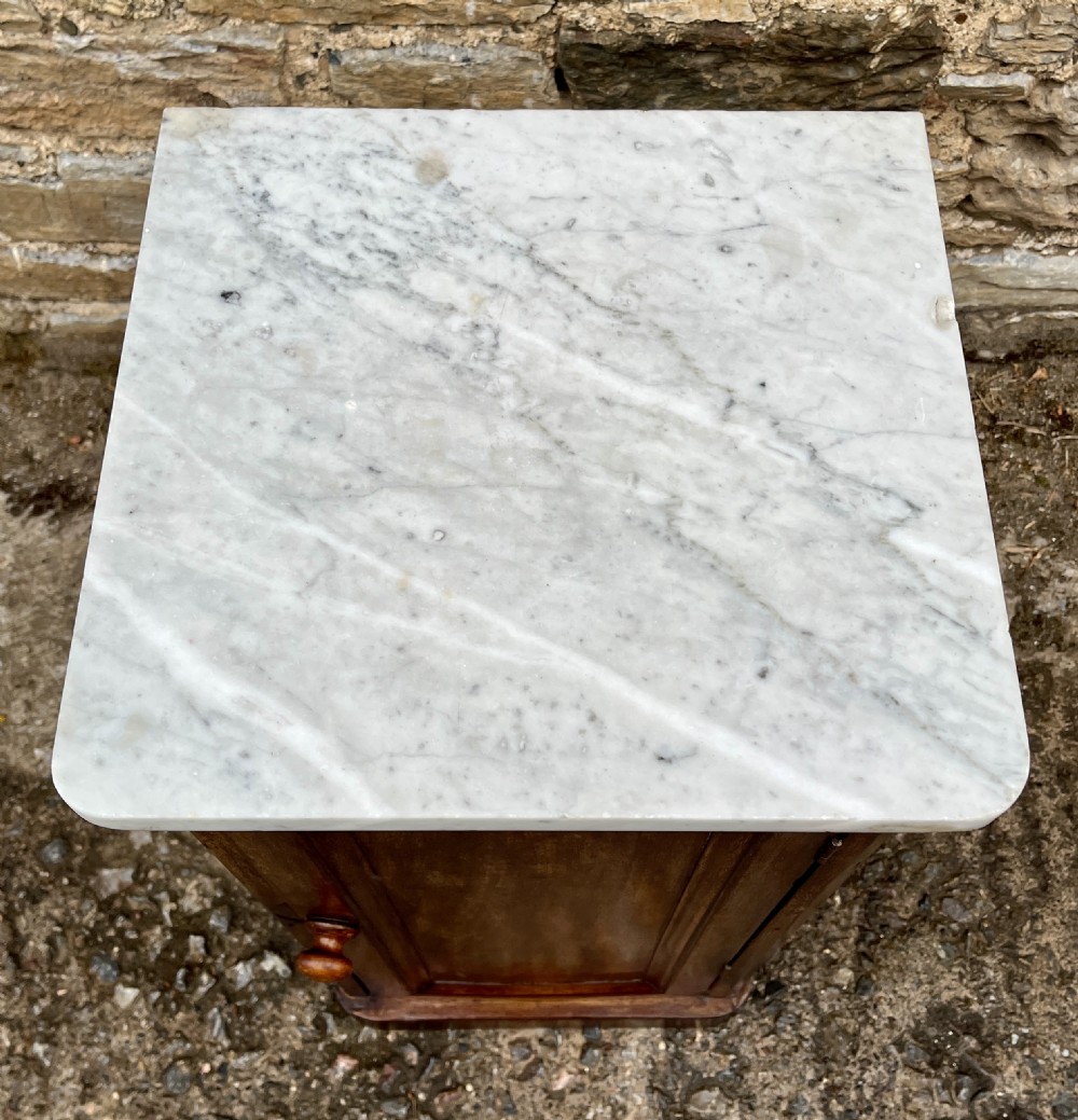 Victorian Mahogany Marble Top Pot Cupboard View III
